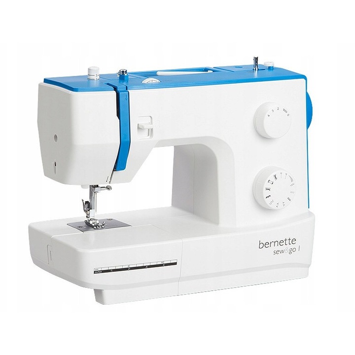 Masina de cusut Bernette Sew&Go 1, 10 functii, alb, compacta