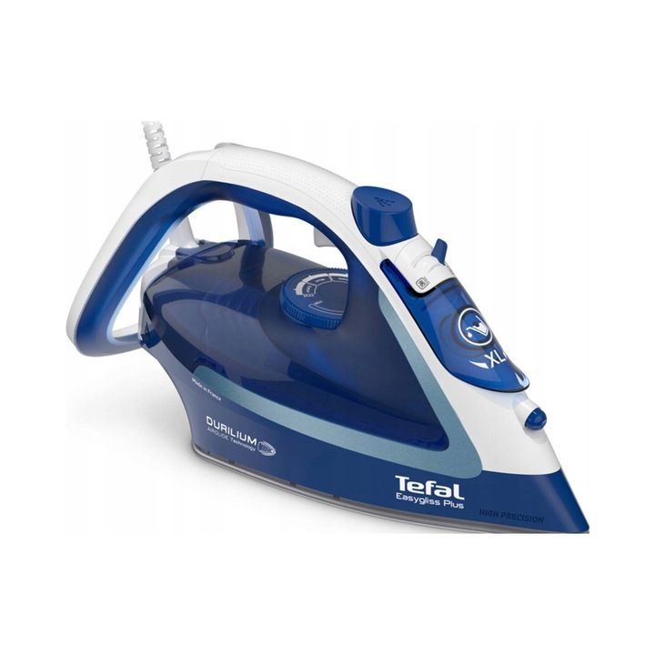 Fier de calcat cu aburi Tefal Easygliss Plus, 2500W, alb, 45x220g/min