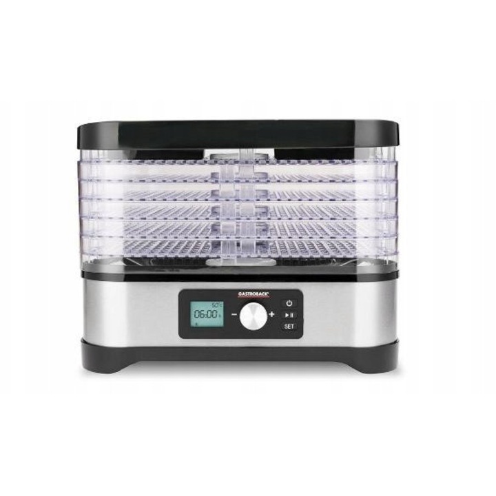 Deshidrator alimente Gastroback 46600 250W 6 tavi inox 37x30x27cm