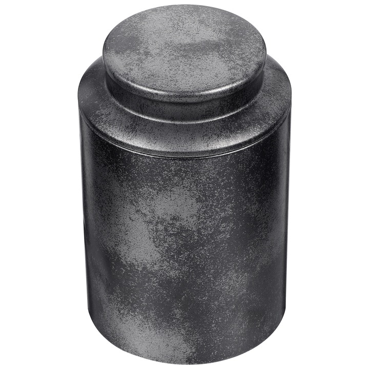 YANYXR 2 db teatároló doboz készlet, fém, légmentesen záródó, fekete, 14.5x9.5x9.5cm