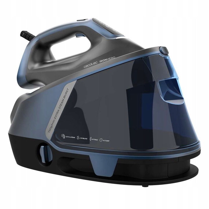 Generator de abur Cecotec IronHero H-3000, 3000W, ceramic, 155g/min, 550g/min, ecran tactil