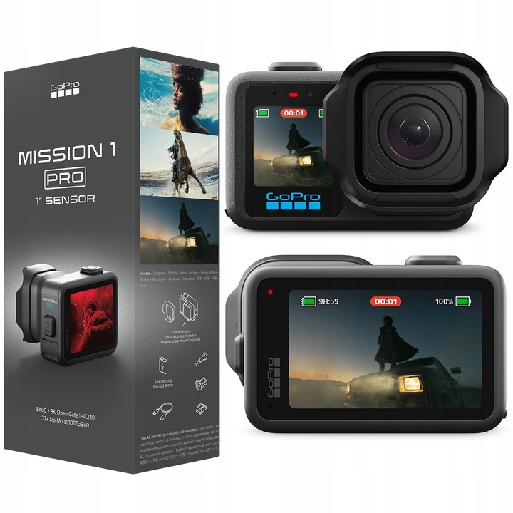 Спортна камера GoPro Mission 1 Pro, 1", 8K60, черна