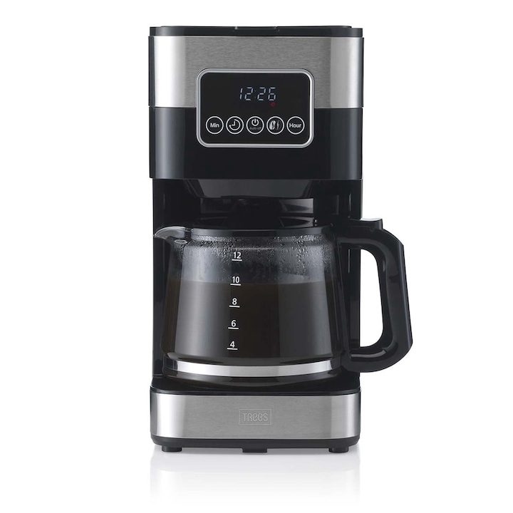Cafetiera cu filtru, 1, 5 l din otel inoxidabil, sistem anti-picurare