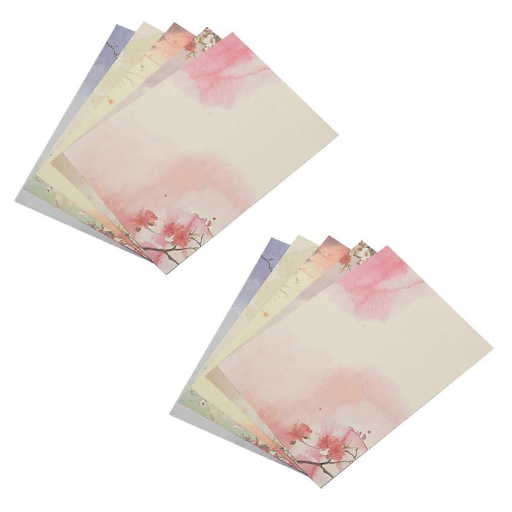 Set hartie scrisori 96 foi, 6 modele, colorat, 18.5x26cm