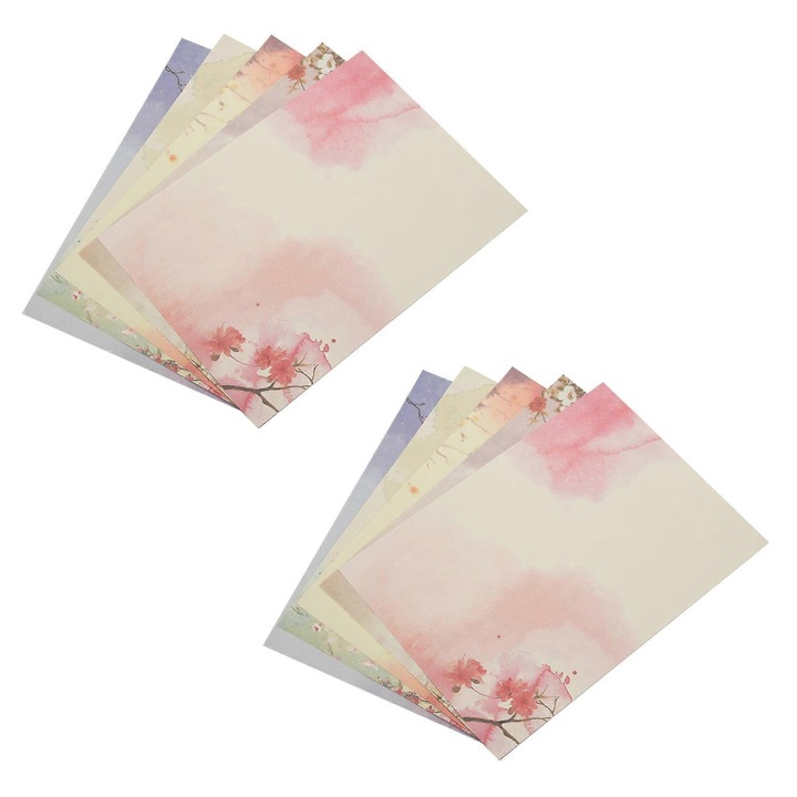 Set hartie scrisori 96 foi, 6 modele, colorat, 18.5x26cm
