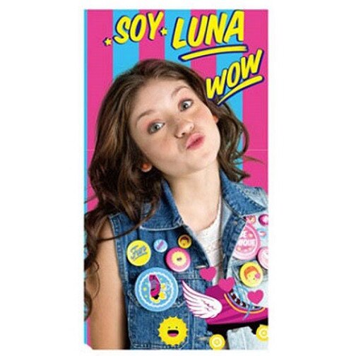 Prosop de maini, Luna, Wow, roz cu albastru, 35x65 cm