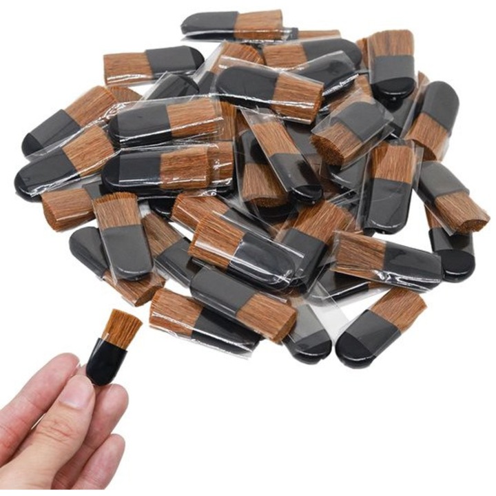 50 db mini pirosító ecset készlet, szintetikus, hordozható, többszínű, kicsi