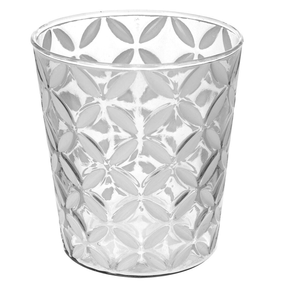 Suport lumanari tip pahar decorativ Emako, Sticla, Transparent