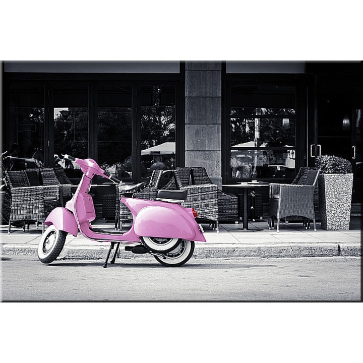 Картина Startonight DualView Розов скутер, светлина в тъмнотo, 20 x 30 см