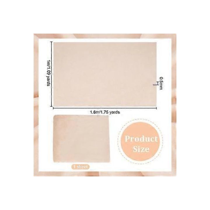 Bézs bársony textil anyag, 62.9x39.3 inch, 0.5mm vastagság