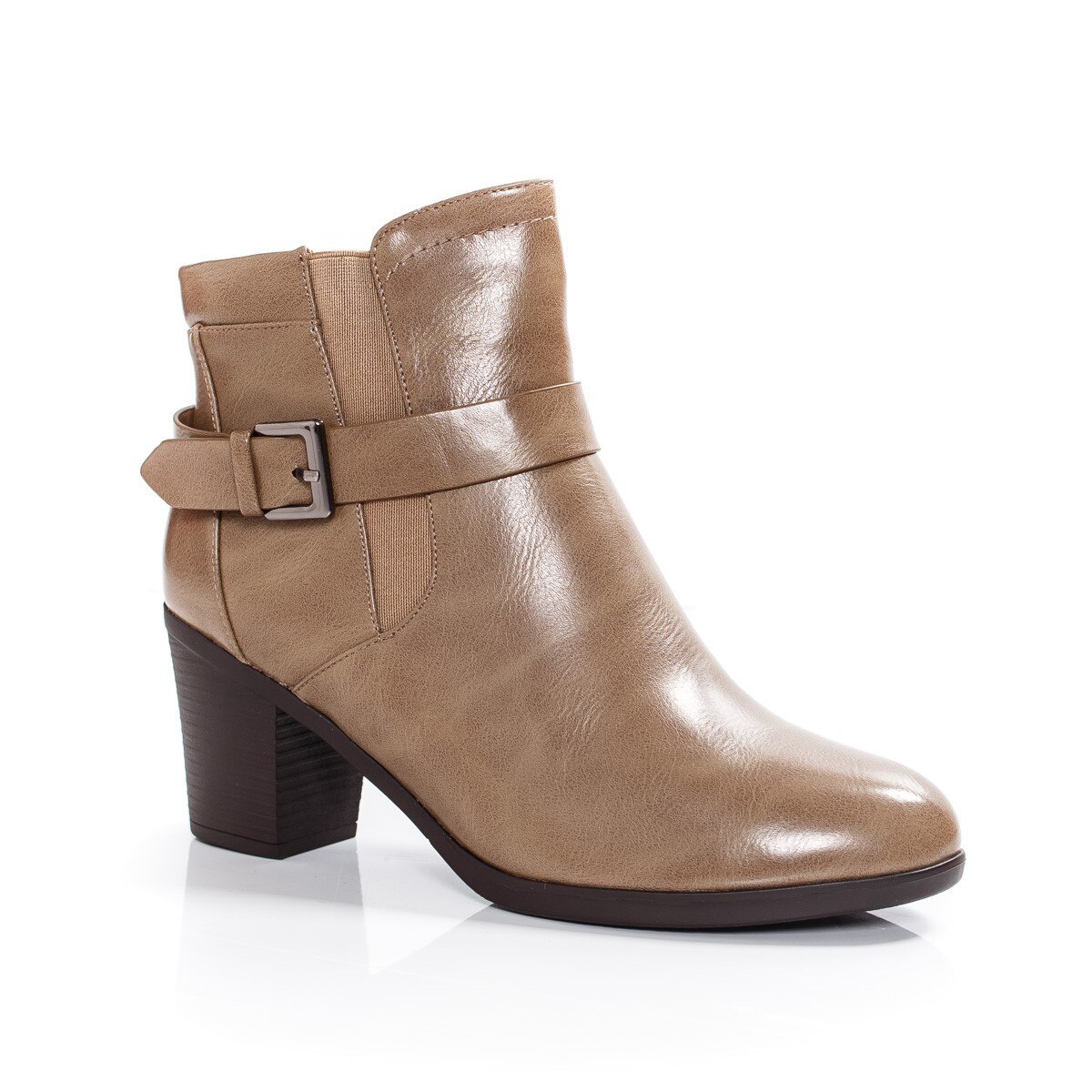 Botine Jaken Khaki Cu Toc, 39, Khaki, Piele Ecologica - EMAG.ro