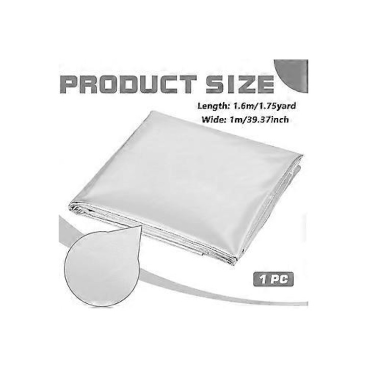 Rugalmas textil anyag, ezüst fémfólia, 1.6x1m, poliészter spandex