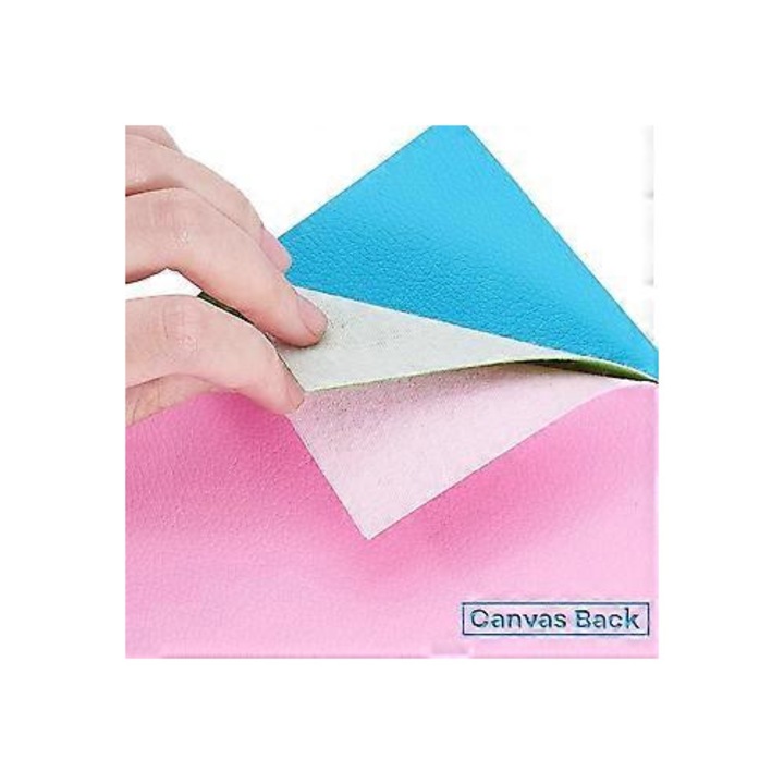 Szett 16 db műbőr lap, többszínű, 34x20cm, licsi textúra, vízálló