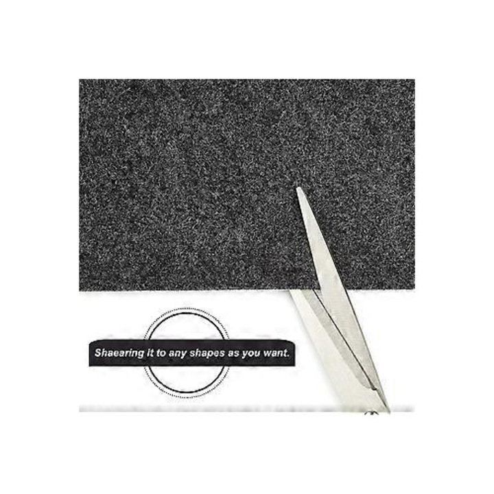 Textil filc anyag, 3mm vastagság, pala szürke, 6mx14cm, nagy tekercs