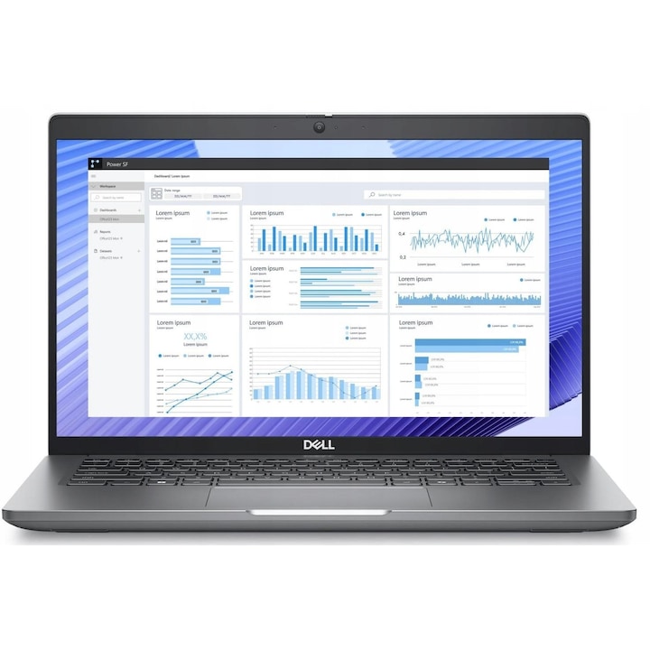 Laptop DELL Precision 3490, 14" Full HD, Intel® Core™ Ultra 5 135H pana la 4.6 GHz, 16 GB RAM DDR5, 256 GB SSD, Intel Arc Graphics, Windows 11 Pro, Grey 256 GB
