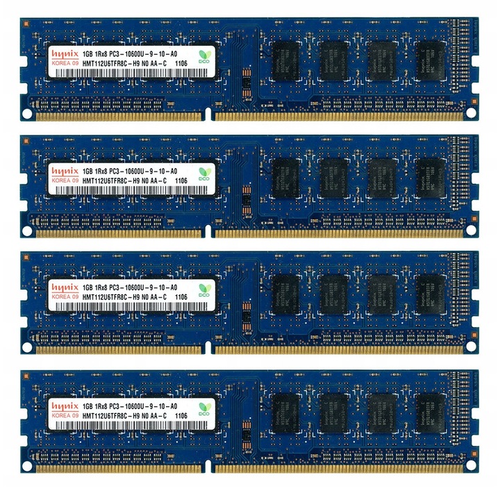Hynix DDR3 RAM memóriák 4x1GB 1333MHz CL9 Non-ECC