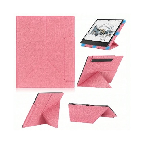 Husa tableta EtuiTab Onyx Boox Go 10.3", transparenta, roz, cu suport stylus