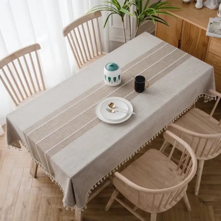 Téglalap alakú pamut asztalterítő 140x180cm vízálló foltálló