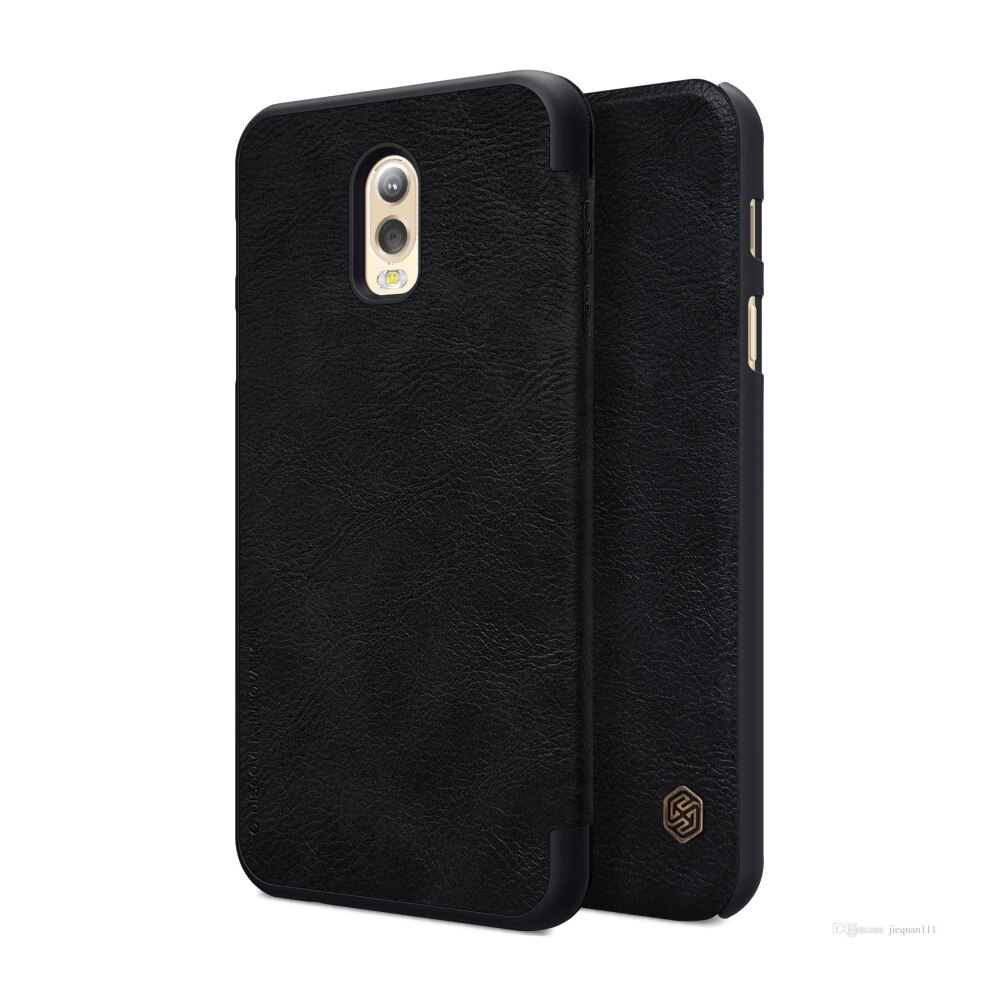 Husa Book Nillkin Qin pentru Samsung Galaxy J7+, negru