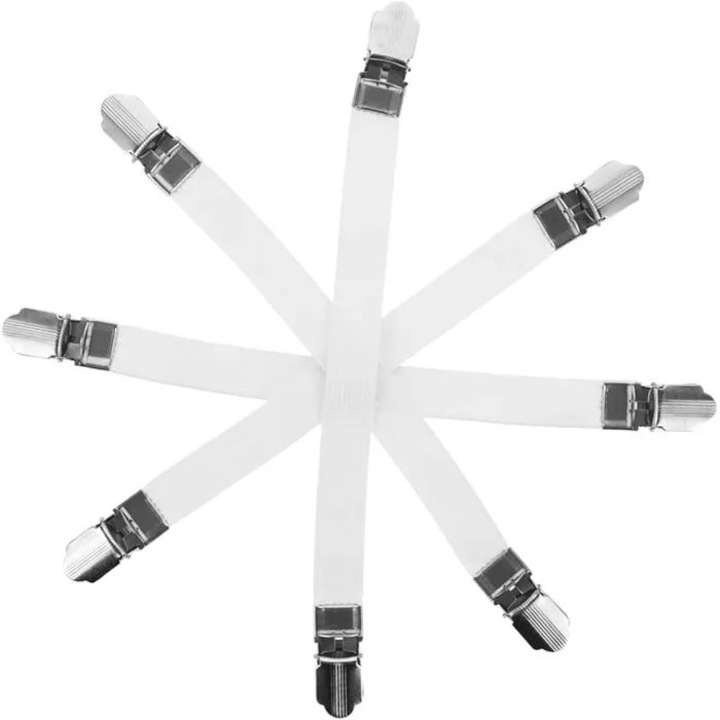 Set 16 cleme elastice pentru husa masa de calcat, multicolor