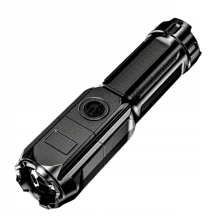 UV фенер F15-T, USB зареждане, черен, 130x30mm, 3 режима, водоустойчивост IPX4