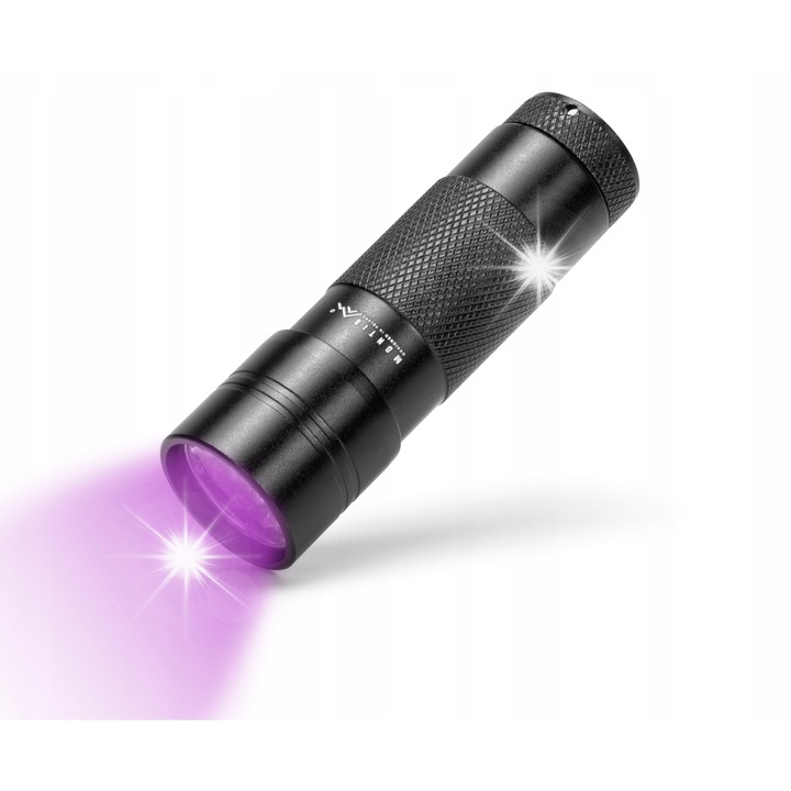 UV LED фенерче, преносимо, 395nm, алуминиево, 29x96mm, AAA батерии