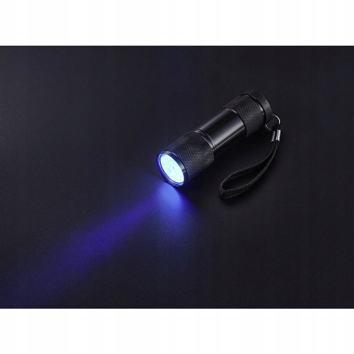 UV мини LED фенерче, черно, малко