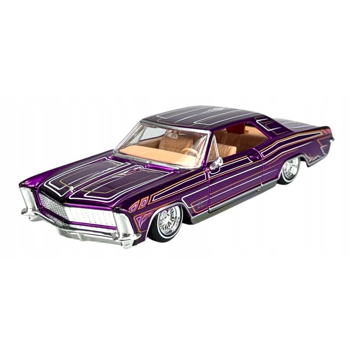 Maisto autómodell 1965 Buick Riviera fém lila 19.5x7x4cm 1:24