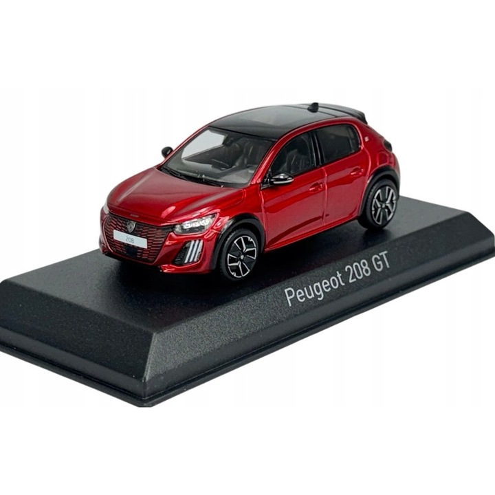 Norev Peugeot 208 GT 2024 piros modellautó 10x4cm 1:43