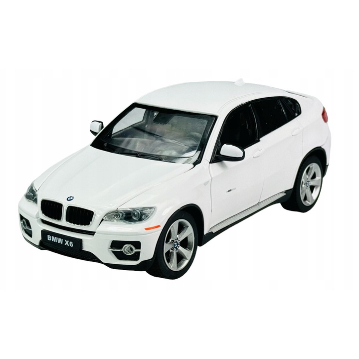 BMW X6 Rastar modell, fehér metál, 19.5x9.5x7.5cm