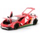 Fém autó Lamborghini Aventador SV Jada piros 20cm szett Knuckles 7cm figurával