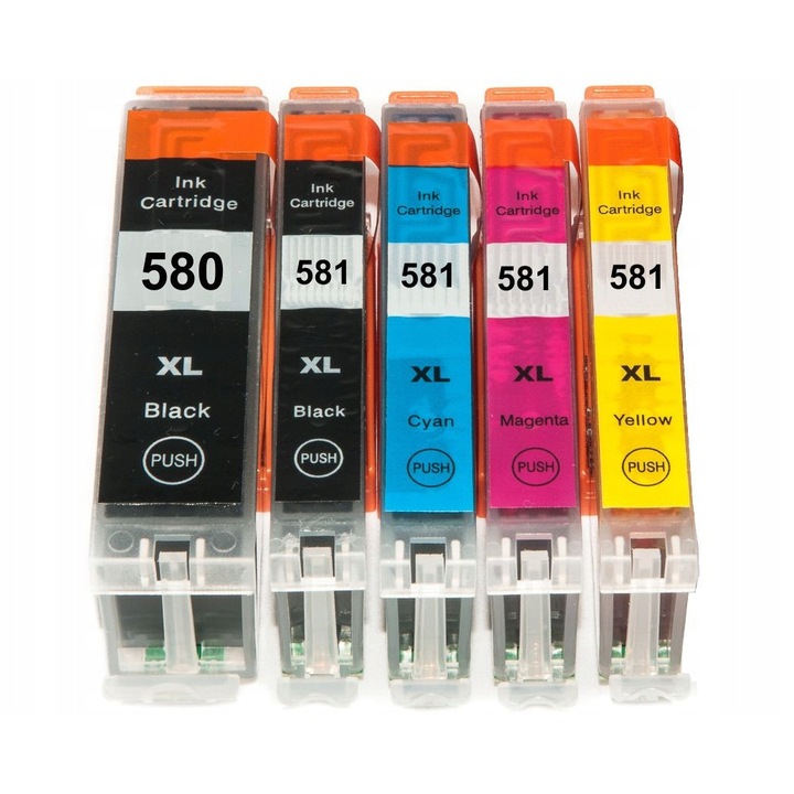 5 db kompatibilis tintapatron készlet Canon PGI580 CLI581, többszínű, XL