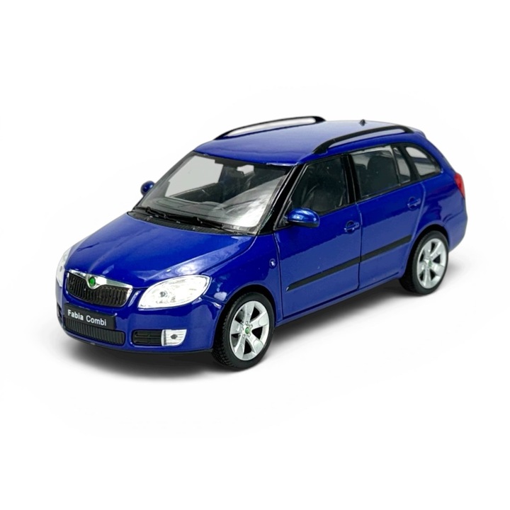 Welly Skoda Fabia 2 Kombi autó, kék, 17x6cm, 1:24