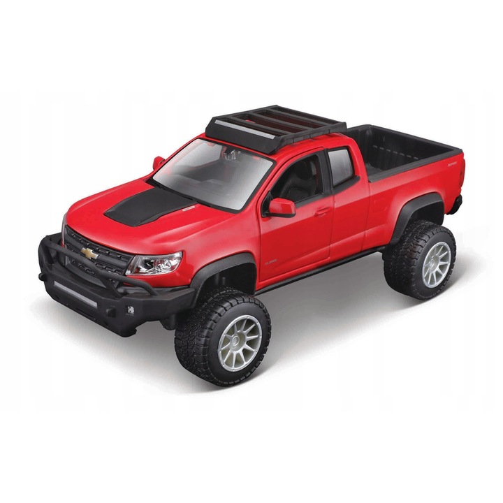 Maisto Design Chevrolet Colorado ZR2 összeszerelhető modell, piros, 23x17x10.5cm
