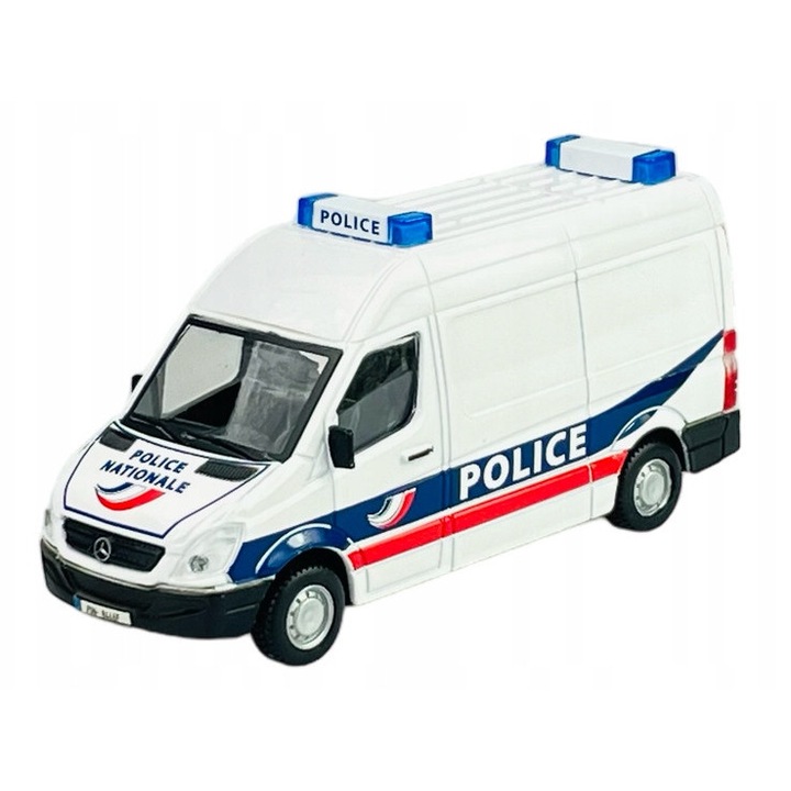 Bburago Mercedes Sprinter fém kisautó 1:50 fehér 12x6cm