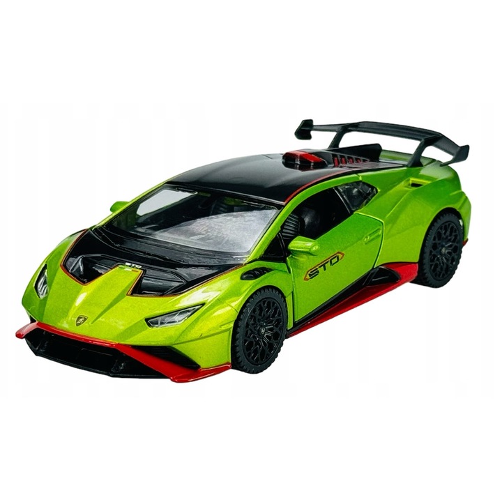 Modell fém Lamborghini Huracan STO Rastar zöld 13.5x6cm