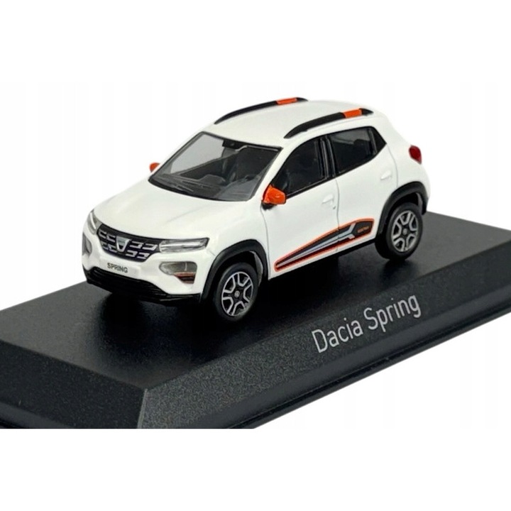 Norev Dacia Spring 2022 autómodell, fehér, 10x4cm, 1:43