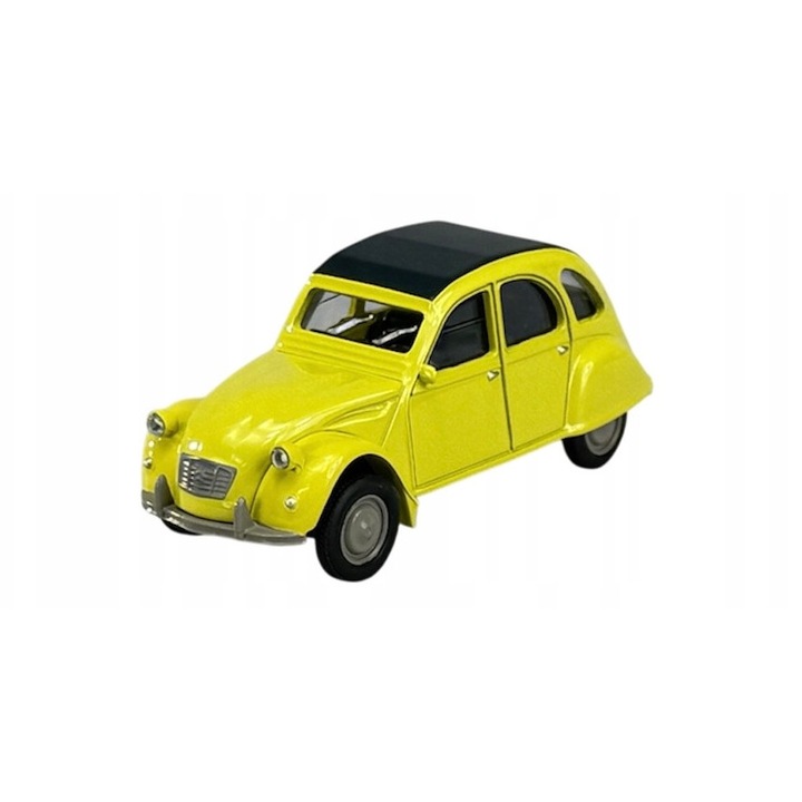 Norev Citroen 2CV autómodell, sárga, 7cm, fém