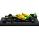 McLaren MCL38 Bburago 1:43 modell sárga-zöld 12cm vitrinnel