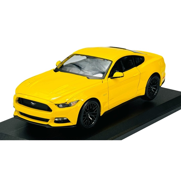 Maisto Ford Mustang 2015 жълт 25x11cm метален 1:18