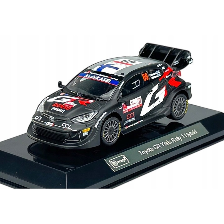 Bburago Toyota GR Yaris Rally 1 Hybrid 1:43 Fehér kisautó