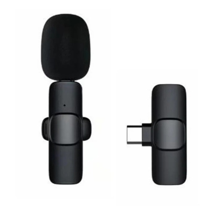 Microfon lavalier wireless ZYBLSSBB cu reducere zgomot, negru