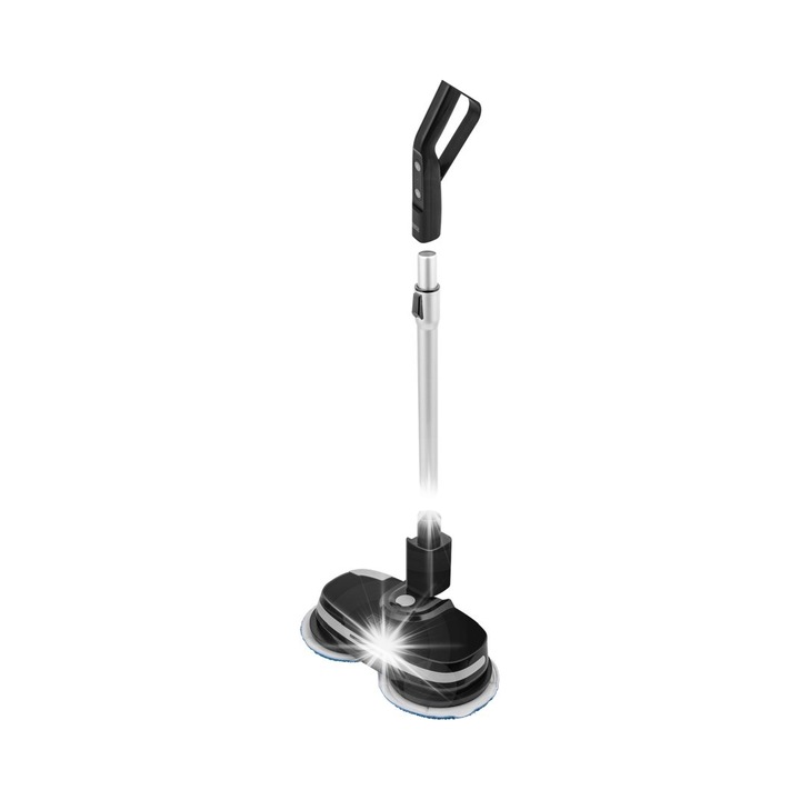Mop electric Teesa Power Clean, 60W, gri-negru, 8.5x39x122cm
