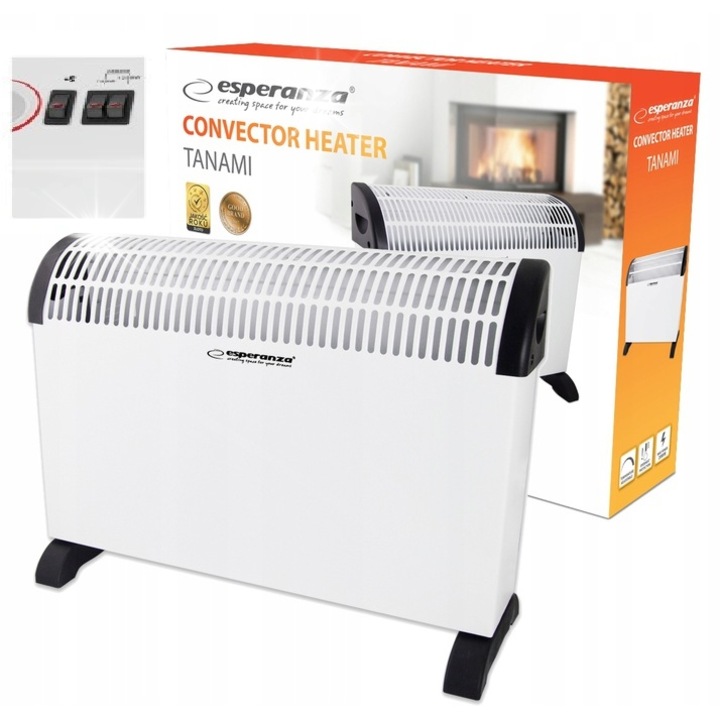 Convictor elektromos Esperanza 2000W állítható fehér 50x43x25cm