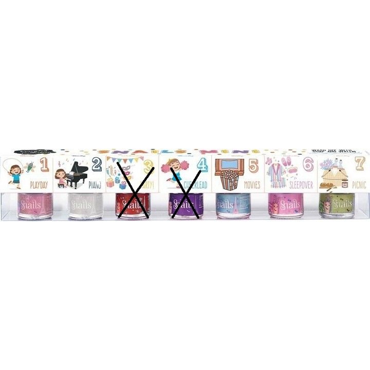 Set 7 lacuri de unghii copii Snails Mini multicolor 7ml