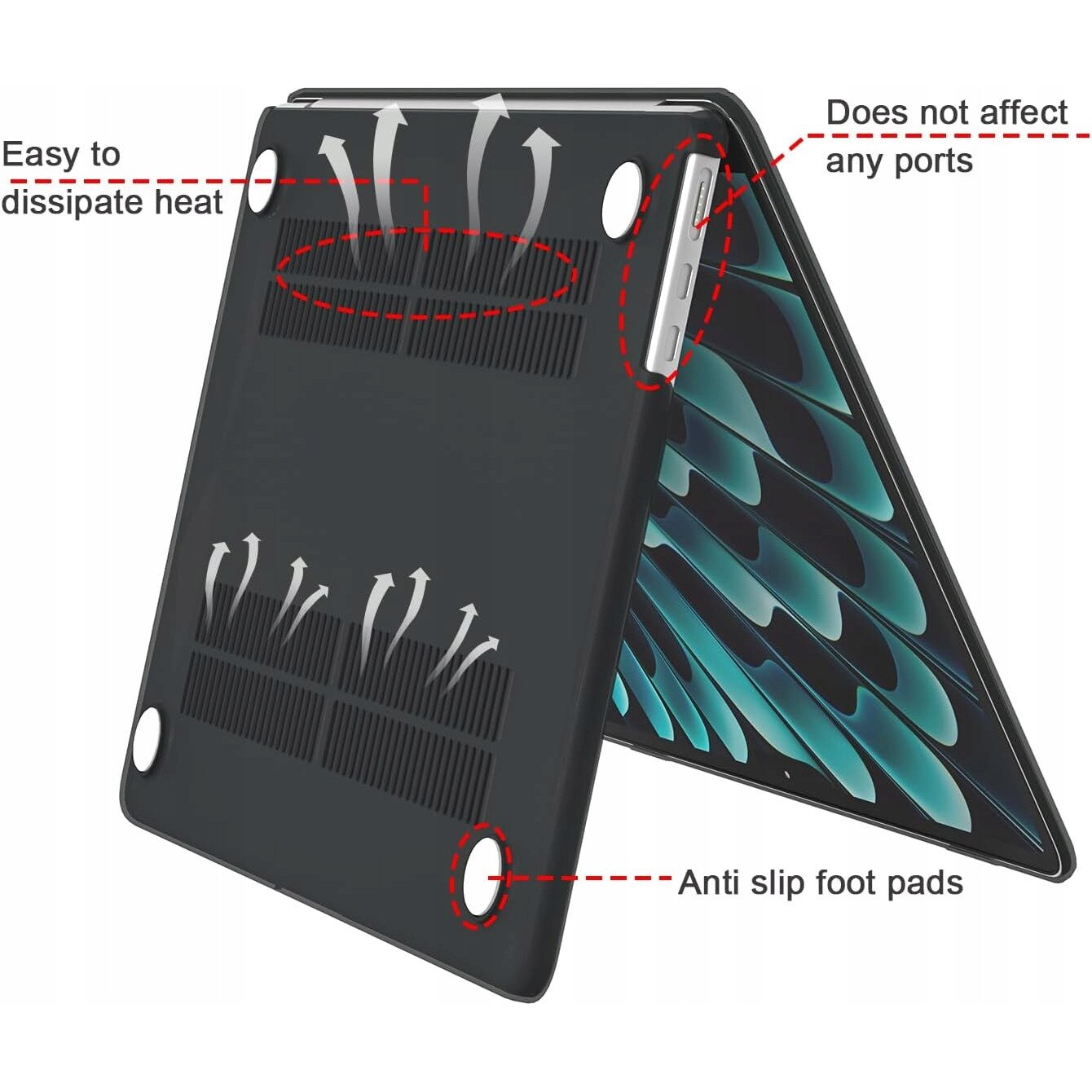Husa laptop 16 inch, neagra, set