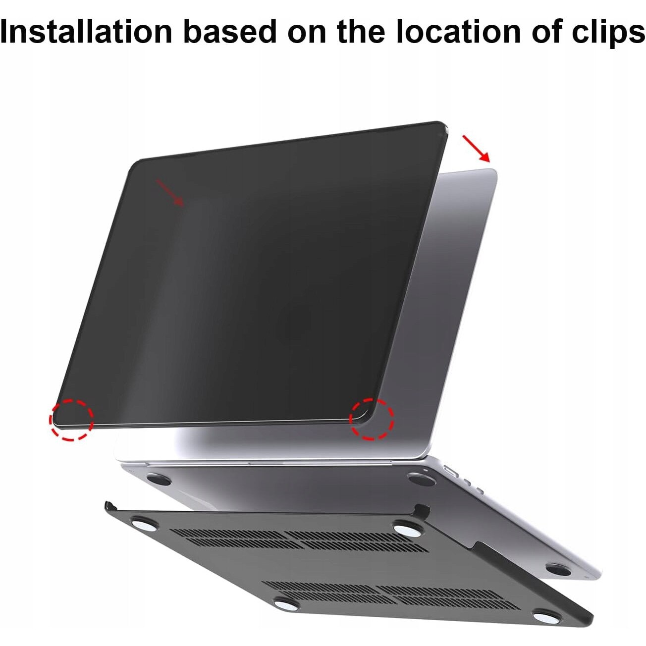 Husa laptop 16 inch, neagra, set