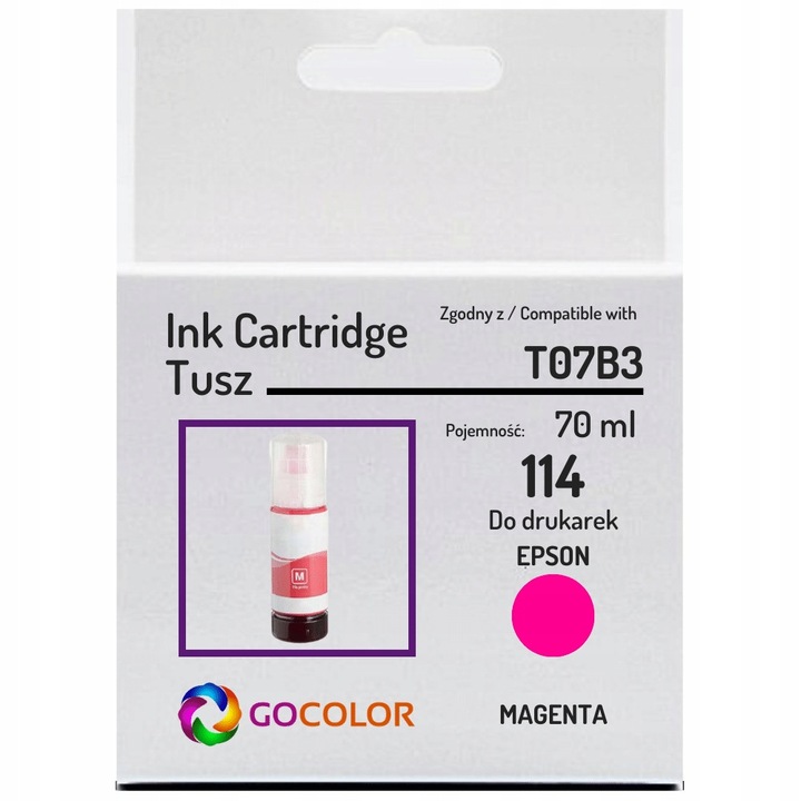 Gocolor 114 T07B3 magenta tintapatron 70ml Epson EcoTank ET-8550-hez