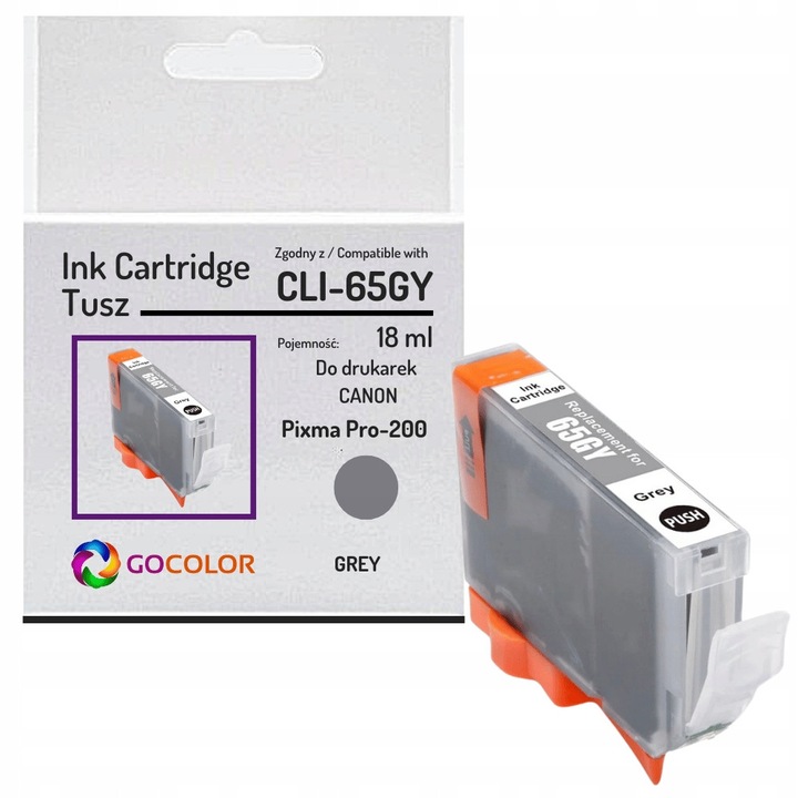 Gocolor CLI-65 Gray tintapatron, 18ml, szürke, Canon Pixma Pro 200-hoz