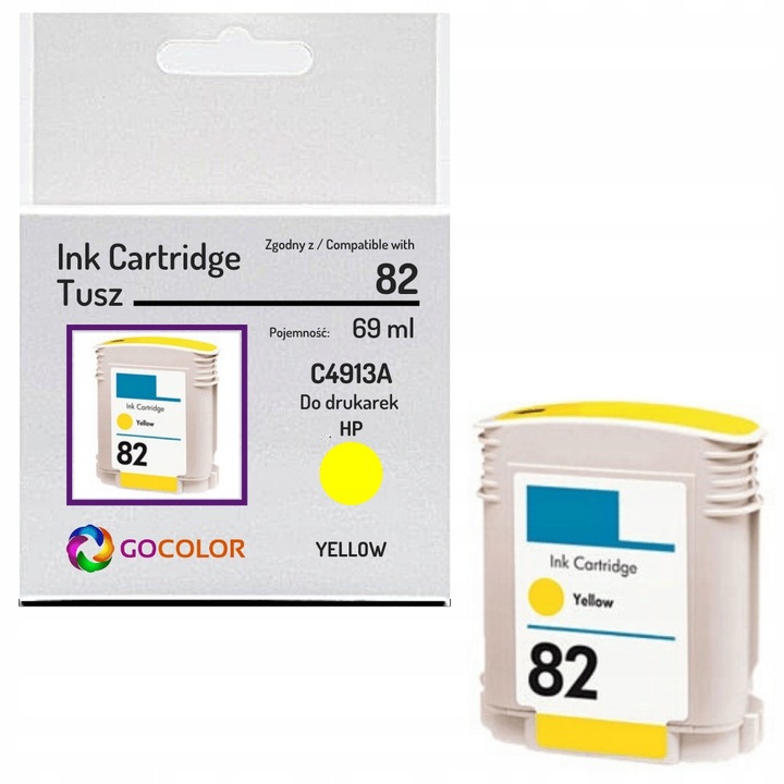 Gocolor 82 kompatibilis tinta sárga HP DesignJet 500 510 800 815 820 nyomtatóhoz